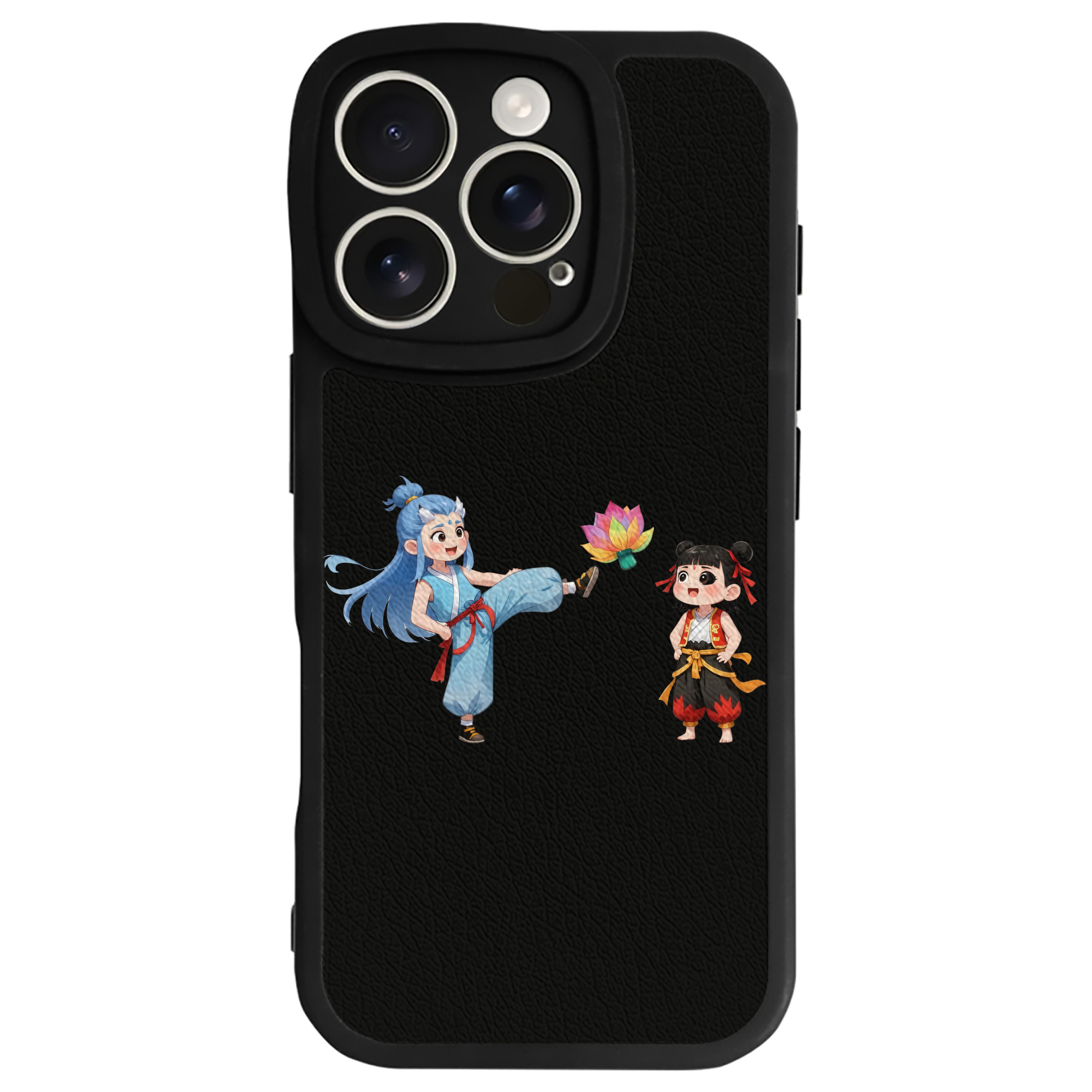 （画像用） Ne Zha 2 ナタ 魔童の大暴れ 【iPhone 16シリーズ対応】シリコンスマホケース（レザー調） 材質：シリコン